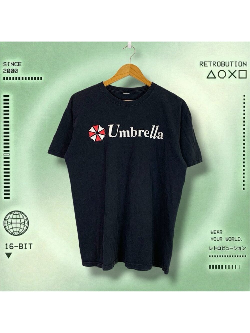 Vintage 2005 Resident Evil Umbrella Capcom Horror Game Shirt Black Size L